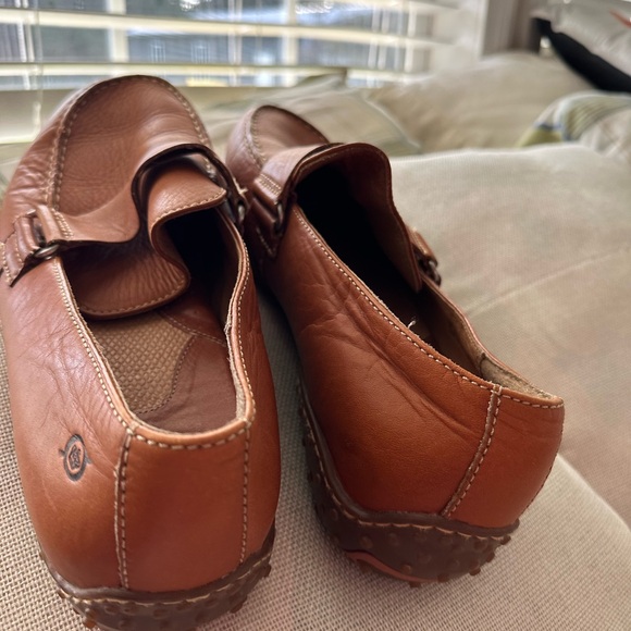 Born Men's Tan Leather Slip-On 👞 👞loafers - Picture 6 of 8